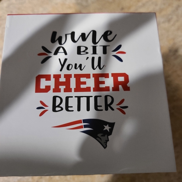 New England Patriots Stemless Wine Glass - Picture 3 of 3